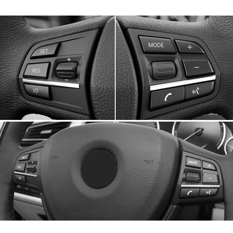 2 ชิ้นรถยนต์พวงมาลัยอเนกประสงค์ปุ่มยางสำหรับ BMW F10 / F07 / F02, ไดรฟ์ซ้ายและขวาสากล