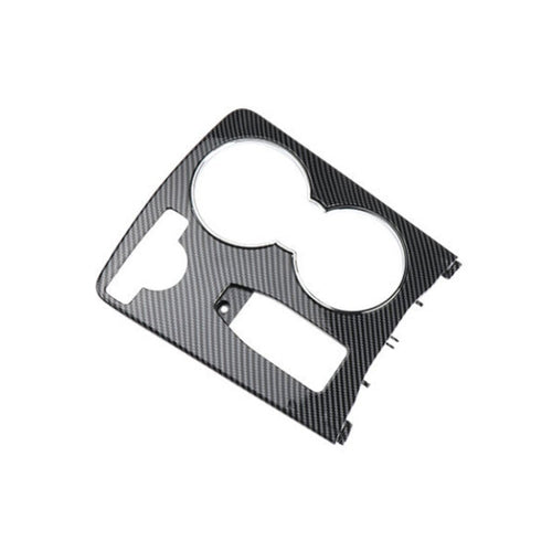 คาร์บอนไฟเบอร์ Central Control กล่องเก็บรอบ 2046800107 สำหรับ Mercedes-Benz C-Class W204 2007-2014,ขับรถซ้าย, Round Carbon Fiber