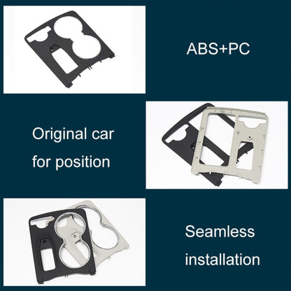 คาร์บอนไฟเบอร์ Central Control กล่องเก็บรอบ 2046800107 สำหรับ Mercedes-Benz C-Class W204 2007-2014,ขับรถซ้าย, Round Carbon Fiber