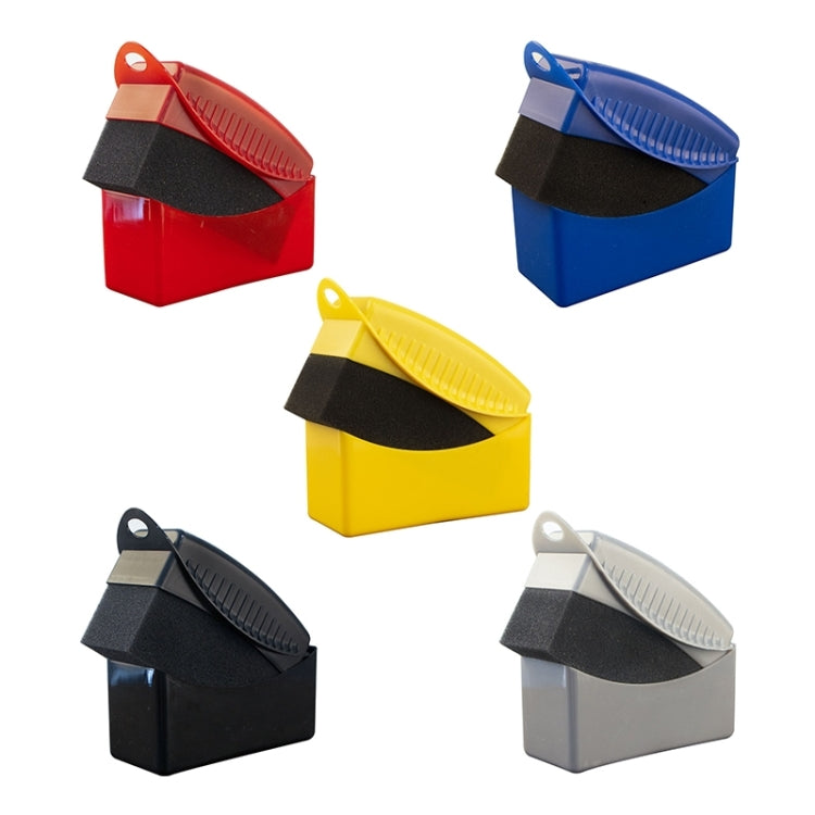 FJYS-01 ยางรถยนต์ขัดแว็กซ์เอาอกเอาใจฟองน้ำแปรงพร้อมฝาปิดขนาด: 12x5.5x7 ซม. จัดส่งสีแบบสุ่ม, with Cover