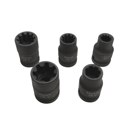 5 in 1 ZK-056 รถ VAG เบรค Caliper Socket ชุดสำหรับ Volkswagen / Audi / Porsche, ZK-056