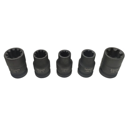 5 in 1 ZK-056 รถ VAG เบรค Caliper Socket ชุดสำหรับ Volkswagen / Audi / Porsche, ZK-056