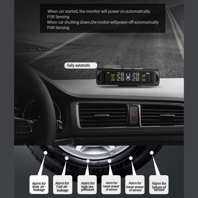 YB-P0248 เครื่องตรวจจับความดันลมยาง TPMS ในตัวแบบไร้สายพลังงานแสงอาทิตย์สำหรับรถยนต์สากล, YB-P0248