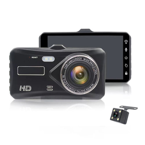 X97 4 นิ้วด้านหน้าและด้านหลังบันทึกคู่ HD 1080P Night Vision เครื่องบันทึกการขับขี่สนับสนุนการบันทึกแบบวนซ้ำ / การตรวจสอบที่จอดรถ, X97