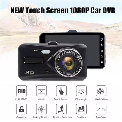 X97 4 นิ้วด้านหน้าและด้านหลังบันทึกคู่ HD 1080P Night Vision เครื่องบันทึกการขับขี่สนับสนุนการบันทึกแบบวนซ้ำ / การตรวจสอบที่จอดรถ, X97