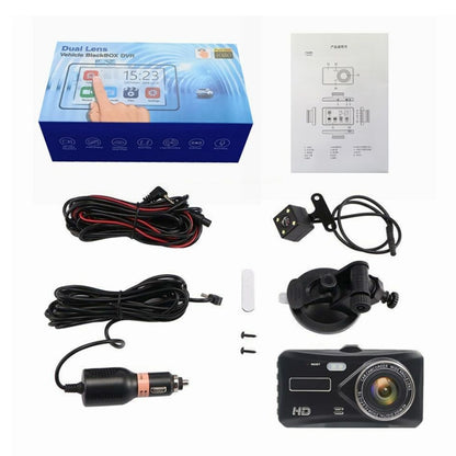 X97 4 นิ้วด้านหน้าและด้านหลังบันทึกคู่ HD 1080P Night Vision เครื่องบันทึกการขับขี่สนับสนุนการบันทึกแบบวนซ้ำ / การตรวจสอบที่จอดรถ, X97