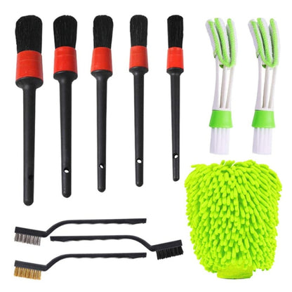 ชุดเครื่องมือแปรงล้างรถ 11 in 1 จัดส่งสีแบบสุ่ม, 11 in 1