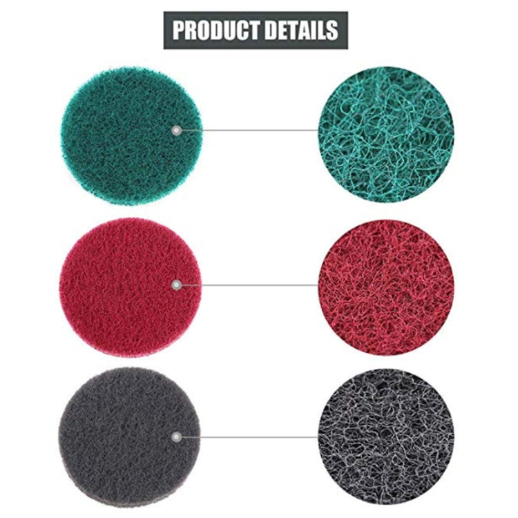 13 in 1 4 นิ้วฟองน้ำ Scouring Pad ชั้นผนังกระจกหน้าต่างทำความสะอาดตะกรันไฟฟ้า เจาะ ชุดหัวแปรง, 13 in 1