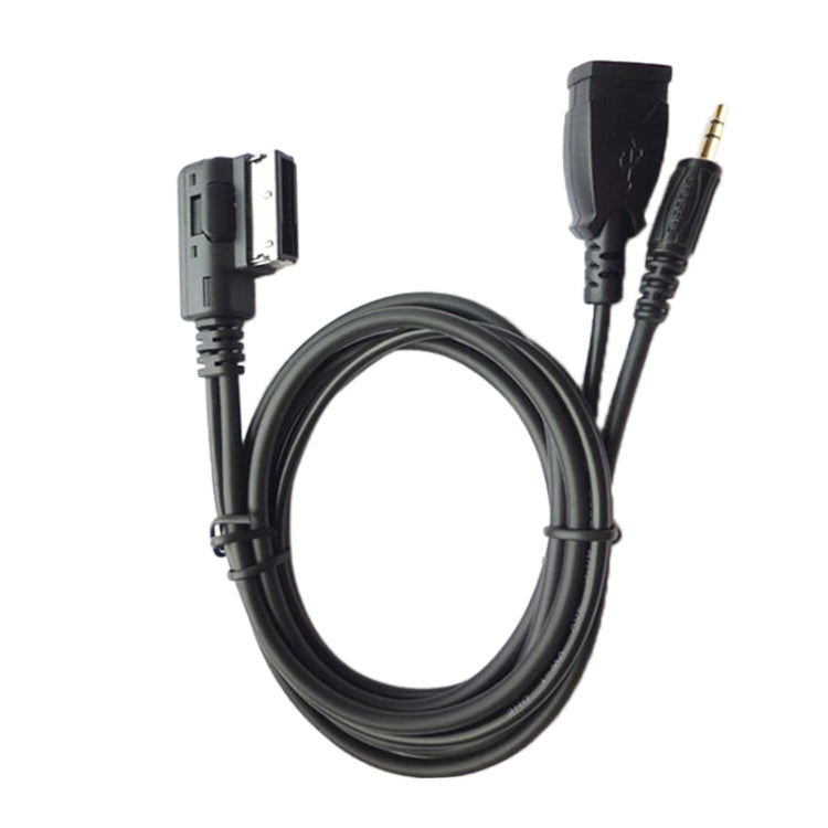 รถ AMI AUX สายสัญญาณเสียง AUX + ชาร์จ USB + เพลงมือถือสำหรับ Mercedes-Benz, For Mercedes-Benz (USB)