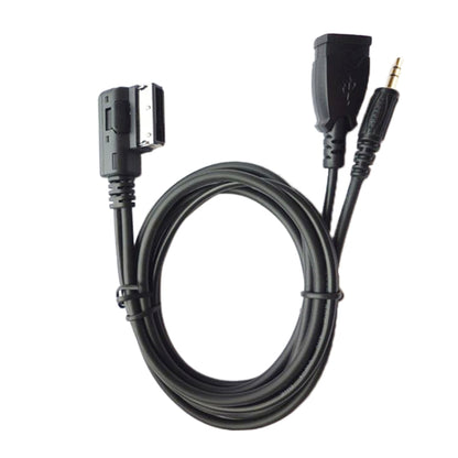 รถ AMI AUX สายสัญญาณเสียง AUX + ชาร์จ USB + เพลงมือถือสำหรับ Mercedes-Benz, For Mercedes-Benz (USB)