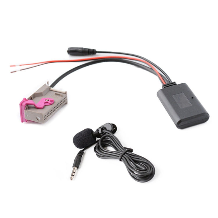 รถ RNS-E 32PIN บลูทูธเพลง + ไมโครโฟนสายสัญญาณเสียง Aux สำหรับ Audi A3 A4 A6 A8 TT R8, For Audi A3 A4