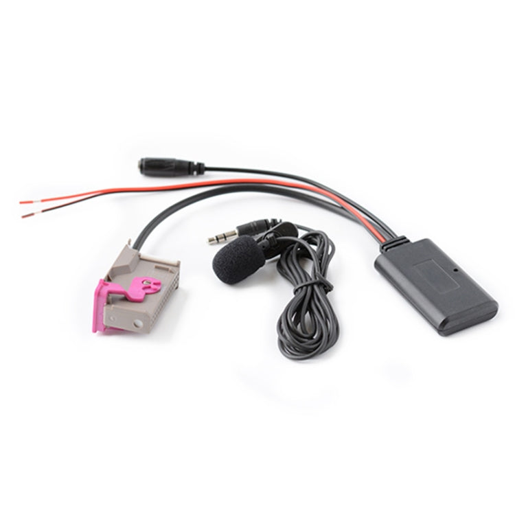 รถ RNS-E 32PIN บลูทูธเพลง + ไมโครโฟนสายสัญญาณเสียง Aux สำหรับ Audi A3 A4 A6 A8 TT R8, For Audi A3 A4