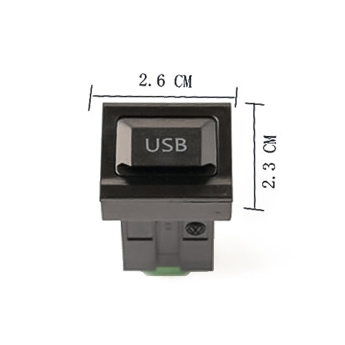 คอนโซลกลางรถคอนโซลซีดีตำแหน่งที่สงวนไว้ดัดแปลงพอร์ต USB 2.6x2.3 ซม. สำหรับ Volkswagen / Audi / Skoda, 2.6x2.3cm