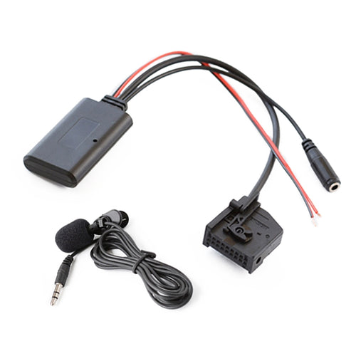 รถ MFD2 RNS2 18PIN บลูทูธเพลง AUX สายสัญญาณเสียง + ไมโครโฟนสำหรับ Audi/Volkswagen/Skoda, For Audi / Volkswagen / Skoda