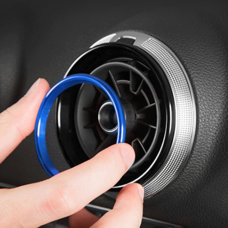 4 ชิ้น / ชุดเครื่องปรับอากาศ Vent แหวนตกแต่งโลหะสำหรับ Audi A1, For Audi A1