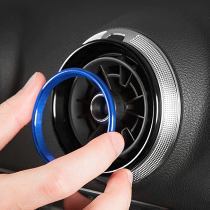 4 ชิ้น / ชุดเครื่องปรับอากาศ Vent แหวนตกแต่งโลหะสำหรับ Audi A1, For Audi A1