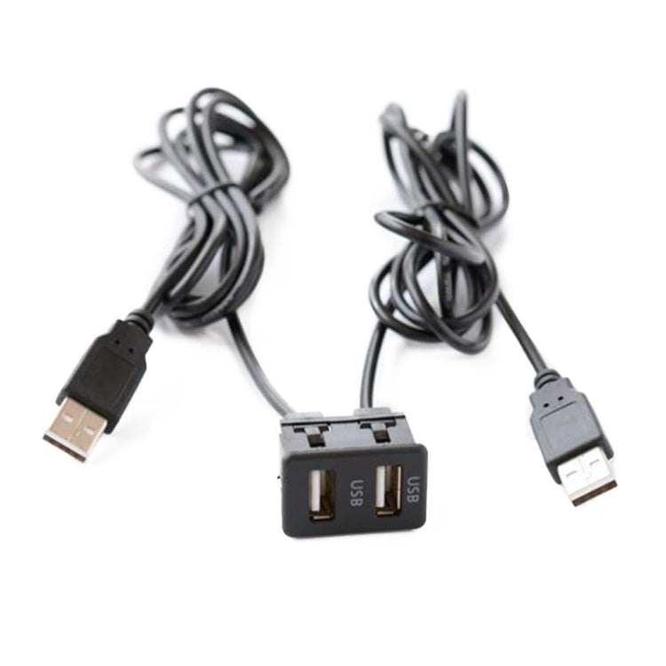 รถ Universal Modified Dual USB อินเทอร์เฟซสายชาร์จผู้ถือสวิทช์สำหรับ ALPINE/Pioneer, USB+USB
