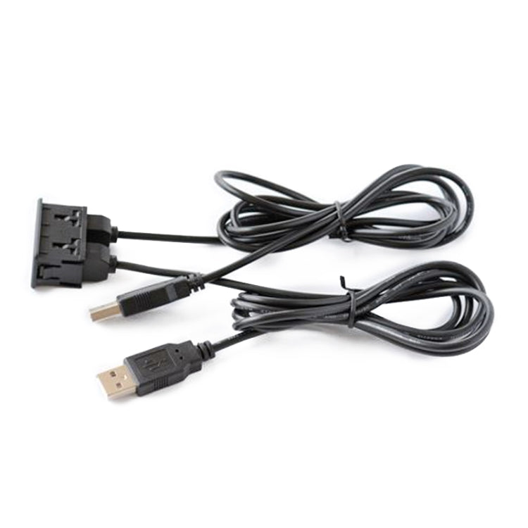 รถ Universal Modified Dual USB อินเทอร์เฟซสายชาร์จผู้ถือสวิทช์สำหรับ ALPINE/Pioneer, USB+USB