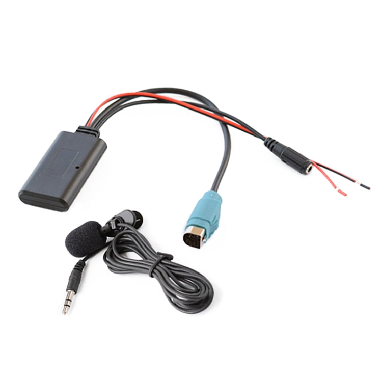 รถAUXบลูทูธไร้สายสายสัญญาณเสียงเพลง + ไมโครโฟนสำหรับAlpine Kce-237b 123E 101E 102E 105E 117J 305S, For Alpine Kce-237b 123E