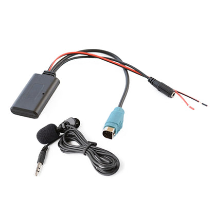 รถAUXบลูทูธไร้สายสายสัญญาณเสียงเพลง + ไมโครโฟนสำหรับAlpine Kce-237b 123E 101E 102E 105E 117J 305S, For Alpine Kce-237b 123E