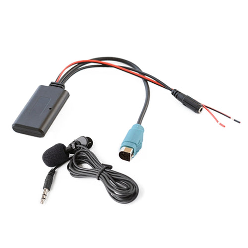 รถAUXบลูทูธไร้สายสายสัญญาณเสียงเพลง + ไมโครโฟนสำหรับAlpine Kce-237b 123E 101E 102E 105E 117J 305S, For Alpine Kce-237b 123E