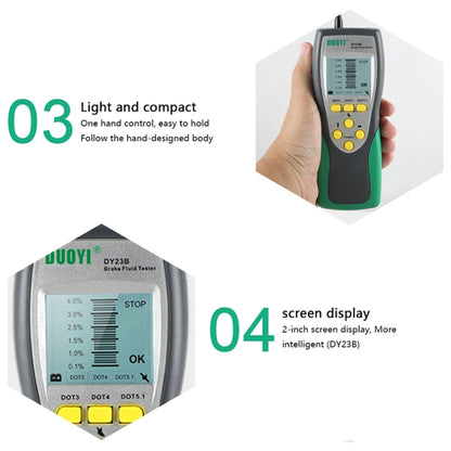 DUOYI DY23B รถ ปากกาตรวจจับน้ำมันเบรก เครื่องทดสอบความชื้น, DY23B