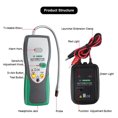 DUOYI DY25 รถเครื่องทดสอบสายสั้น & วงจรเปิด Finder เครื่องทดสอบ Tracer Diagnose Tone Line Finder, DY25