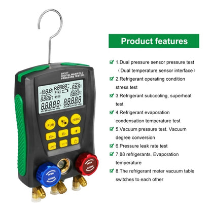 DUOYI DY517A เครื่องปรับอากาศรถยนต์เครื่องมือวินิจฉัยอุณหภูมิ Fluoride Meter, DY517A