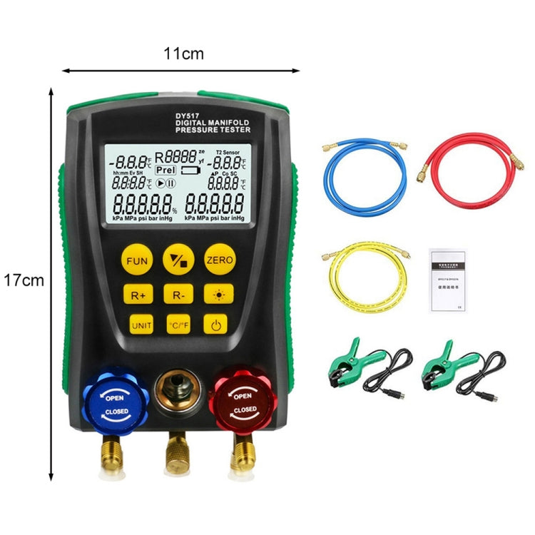 DUOYI DY517A เครื่องปรับอากาศรถยนต์เครื่องมือวินิจฉัยอุณหภูมิ Fluoride Meter, DY517A