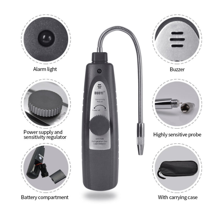 DUOYI DY5750B เครื่องตรวจจับการรั่วไหลของเครื่องปรับอากาศรถยนต์, DY5750B