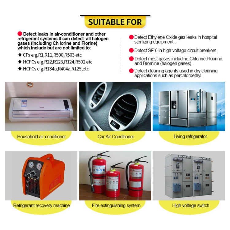 DUOYI DY5750B เครื่องตรวจจับการรั่วไหลของเครื่องปรับอากาศรถยนต์, DY5750B