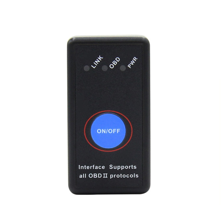 มินิบลูทูธ 4.0 ELM327 OBD รถเครื่องสแกนเนอร์วินิจฉัยข้อบกพร่องพร้อมสวิตช์ไฟ, Bluetooth 4.0 with Power Switch