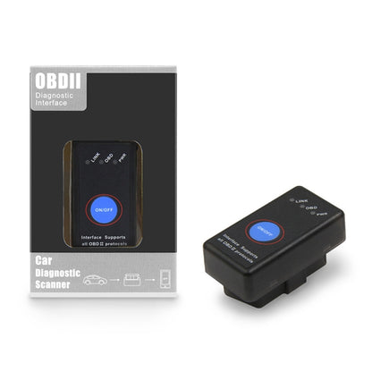 มินิบลูทูธ 4.0 ELM327 OBD รถเครื่องสแกนเนอร์วินิจฉัยข้อบกพร่องพร้อมสวิตช์ไฟ, Bluetooth 4.0 with Power Switch