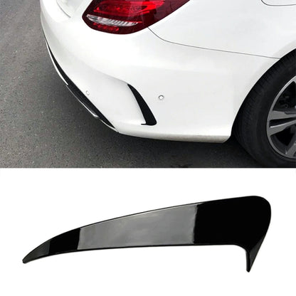 รถด้านหลังกันชน Air Outlet ลมมีดใบมีดตกแต่งสติกเกอร์สำหรับ Mercedes-Benz C Class W205, Rear Wind Knife For Mercedes-Benz C Class(Black), Rear Wind Knife For Mercedes-Benz C Class(Carbon Fiber Black)