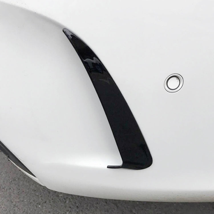 รถด้านหลังกันชน Air Outlet ลมมีดใบมีดตกแต่งสติกเกอร์สำหรับ Mercedes-Benz C Class W205, Rear Wind Knife For Mercedes-Benz C Class(Black), Rear Wind Knife For Mercedes-Benz C Class(Carbon Fiber Black)