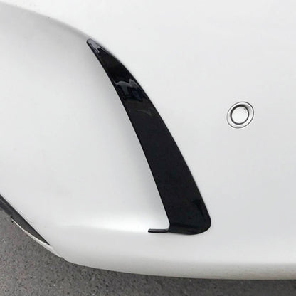 รถด้านหลังกันชน Air Outlet ลมมีดใบมีดตกแต่งสติกเกอร์สำหรับ Mercedes-Benz C Class W205, Rear Wind Knife For Mercedes-Benz C Class(Black), Rear Wind Knife For Mercedes-Benz C Class(Carbon Fiber Black)