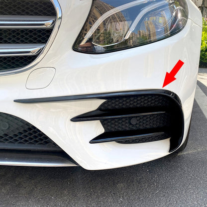 รถลมด้านหน้ามีดตกแต่งสติกเกอร์สำหรับMercedes-Benz E Class W213 2016-2020/E200/E260/E300, Wind Knife For Mercedes-Benz E Class(Black), Wind Knife For Mercedes-Benz E Class(Carbon Fiber Black)