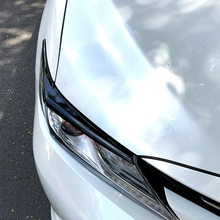 สติ๊กเกอร์ตกแต่งคิ้วไฟหน้ารถสำหรับ Toyota Camry 2018+, Headlight Eyebrow For Toyota Camry 2018+ (Black), Headlight Eyebrow For Toyota Camry 2018+ (Carbon Fiber Black)
