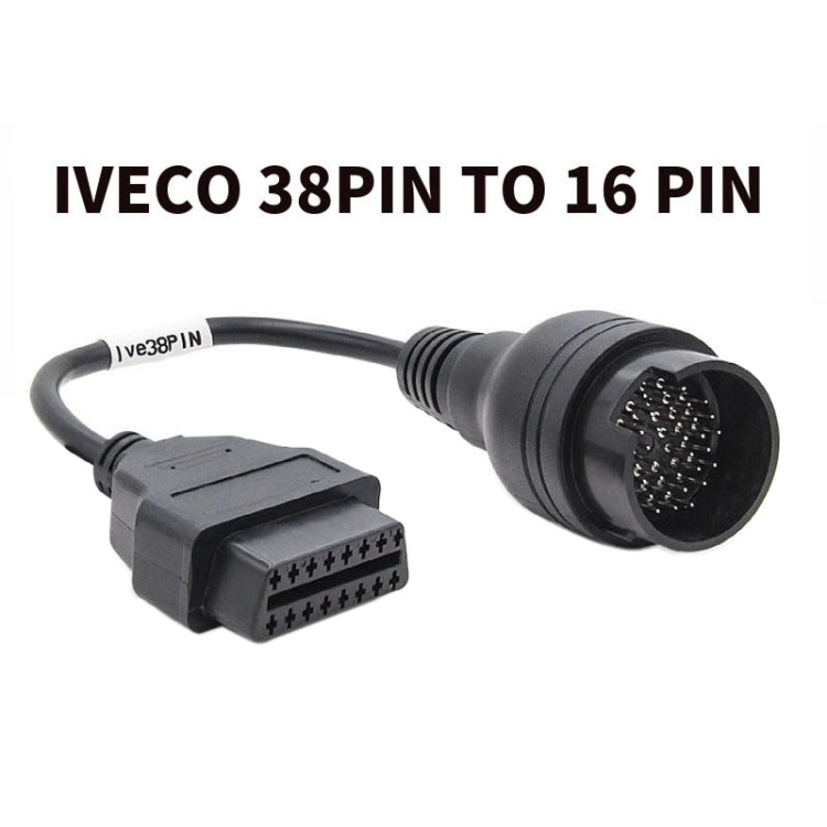38 ปักหมุดเข้ากับสายเคเบิลรถบรรทุก OBD2 สำหรับ IVECO, For IVECO