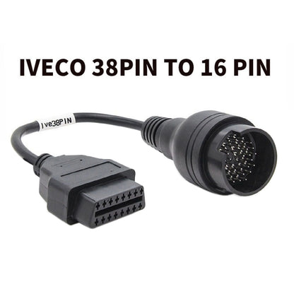 38 ปักหมุดเข้ากับสายเคเบิลรถบรรทุก OBD2 สำหรับ IVECO, For IVECO
