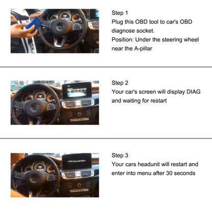 เครื่องมือเปิดใช้งานรถยนต์ OBD สำหรับ Mercedes-Benz NTG5 S1, Car OBD Activation Tool