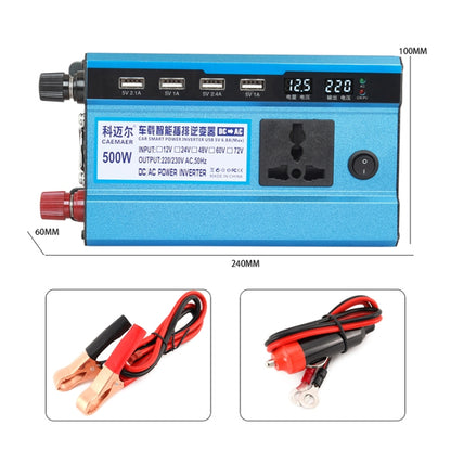Carmaer 12V to 220V 500W คู่ไฟแช็กรถคู่ดิจิตอลจอแสดงผลอินเวอร์เตอร์ในครัวเรือน Power Converter, 12V to 220V 500W