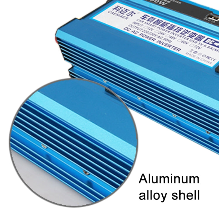 Carmaer 12V to 220V 1200W คู่ไฟแช็กรถคู่ดิจิตอลจอแสดงผลอินเวอร์เตอร์ในครัวเรือน Power Converter, 12V to 220V 1200W