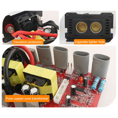 Carmaer 12V to 220V 1200W คู่ไฟแช็กรถคู่ดิจิตอลจอแสดงผลอินเวอร์เตอร์ในครัวเรือน Power Converter, 12V to 220V 1200W