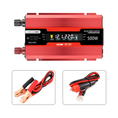 Carmaer US Plug 12V to 110V 500W รถ จอแสดงผล LCD อินเวอร์เตอร์ในครัวเรือน Power Converter, US Plug 12V to 110V 500W