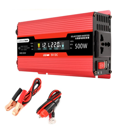 Carmaer Universal 12V to 220V 500W รถจอแสดงผล LCD อินเวอร์เตอร์ในครัวเรือน Power Converter, Universal 12V to 220V 500W