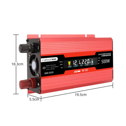Carmaer Universal 12V to 220V 500W รถจอแสดงผล LCD อินเวอร์เตอร์ในครัวเรือน Power Converter, Universal 12V to 220V 500W
