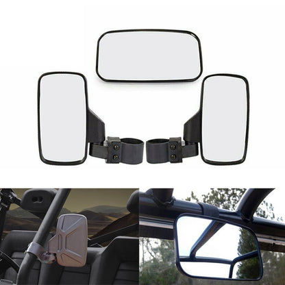 Universal สำหรับยานพาหนะ All-Terrain Central กระจกมองหลังด้านข้างชุดกระจกมองข้างสำหรับ UTV / ATV, Side Mirror Combination Set