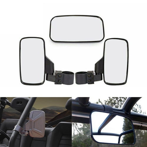 Universal สำหรับยานพาหนะ All-Terrain Central กระจกมองหลังด้านข้างชุดกระจกมองข้างสำหรับ UTV / ATV, Side Mirror Combination Set