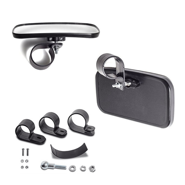 Universal สำหรับยานพาหนะ All-Terrain Central กระจกมองหลังด้านข้างชุดกระจกมองข้างสำหรับ UTV / ATV, Side Mirror Combination Set